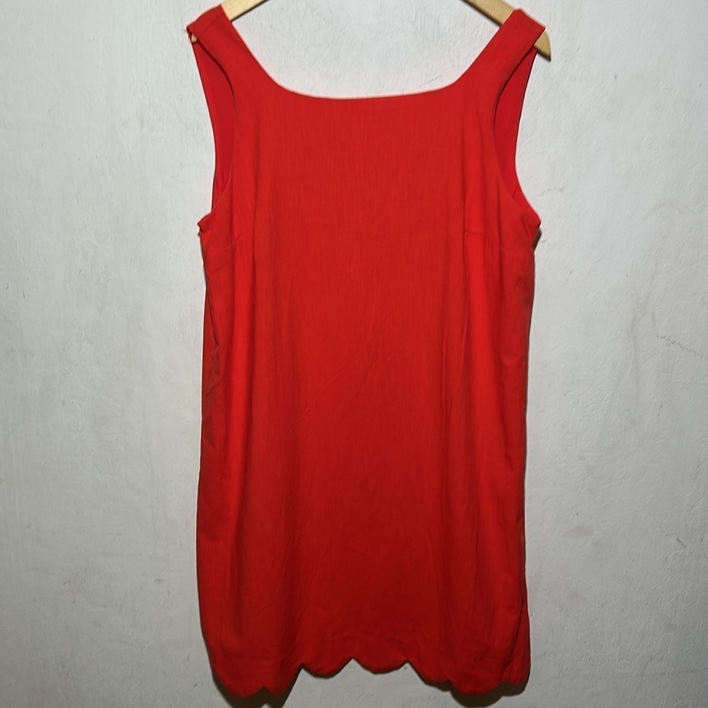 Kate Spade x Target Red/Orange Scalloped Mini Shift Dress Size Medium NWOT - Picture 5 of 8